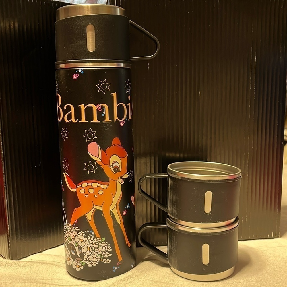 Bambi Themed Stainless Steel Insulated Mug Set